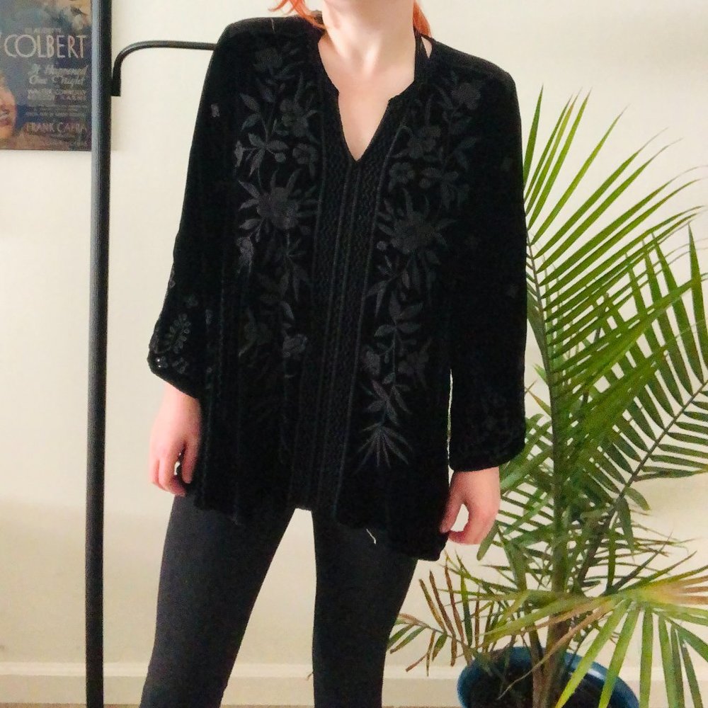 Johnny Was Velvet Blouse